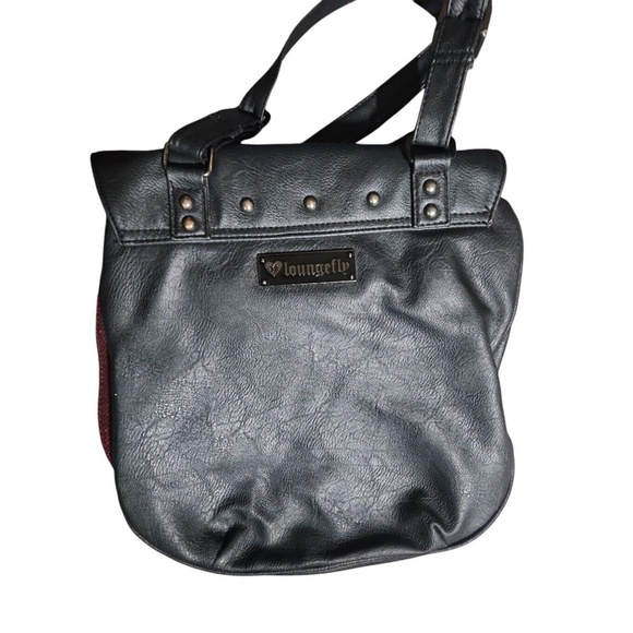 Women's Loungefly Owl Crossbody Bag Black/Red - Picture 3 of 7